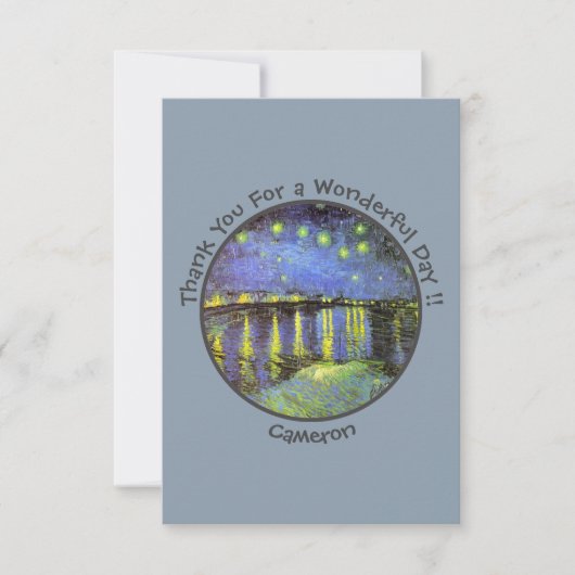 ファンゴッホスタリーナイトオーバーザローネパーティーアイテム サンキューカード (正面)