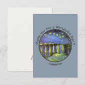 ファンゴッホスタリーナイトオーバーザローネパーティーアイテム サンキューカード (正面/裏面)