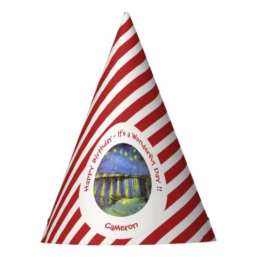 ファンゴッホスタリーナイトオーバーザローネパーティーアイテム パーティーハット (正面)