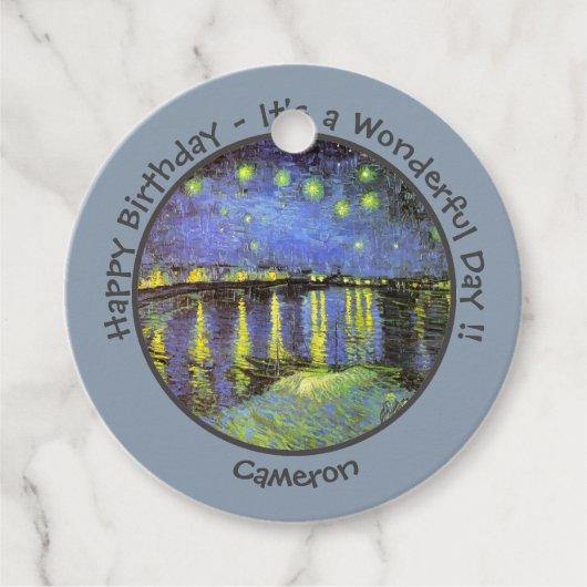 ファンゴッホスタリーナイトオーバーザローネパーティーアイテム フェイバータグ (正面)