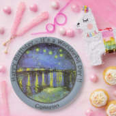 ファンゴッホスタリーナイトオーバーザローネパーティーアイテム ペーパープレート (パーティー)