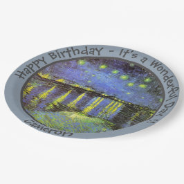 ファンゴッホスタリーナイトオーバーザローネパーティーアイテム ペーパープレート