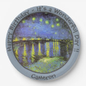 ファンゴッホスタリーナイトオーバーザローネパーティーアイテム ペーパープレート (正面)