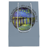 ファンゴッホスタリーナイトオーバーザローネパーティーアイテム ミディアムペーパーバッグ (裏面)