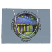 ファンゴッホスタリーナイトオーバーザローネパーティーアイテム ラージペーパーバッグ (裏面)