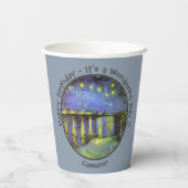 ファンゴッホスタリーナイトオーバーザローネパーティーアイテム 紙コップ (裏面)