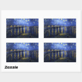 ファンゴッホスタリーナイトRhoneスタンプ 長方形シール (シート)