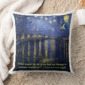 ファンゴッホスターリーナイトオンローネコットン装飾用クッション クッション (ブランケット)