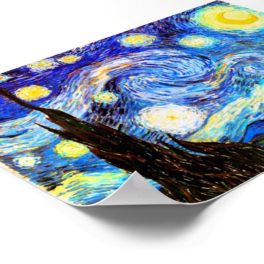 ファンゴッホスターリーナイトファインアート ポスター (角)