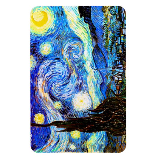 ファンゴッホスターリーナイトファインアート マグネット (縦)