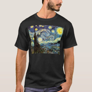 ファンゴッホスターリーナイトファインアート Tシャツ