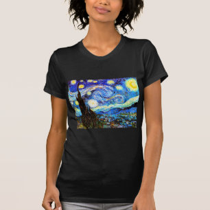 ファンゴッホスターリーナイトファインアート Tシャツ