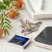 ファンゴッホスターリーナイトローネ(F474)ファインアート キーホルダー (側面)