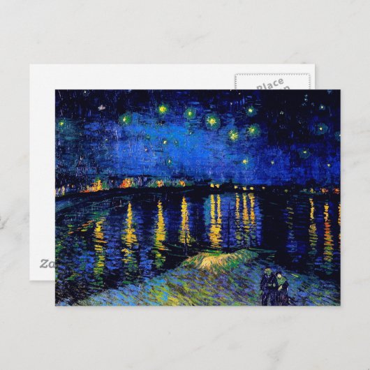 ファンゴッホスターリーナイトローネ(F474)ファインアート ポストカード (正面/裏面)