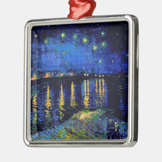 ファンゴッホスターリーナイトローネ(F474)ファインアート メタルオーナメント (左)