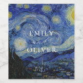 ファンゴッホスター結婚リーナイト ワインラベル (シングルラベル)