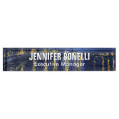 ファンゴッホスター絵を描リーナイトの名前の追加 デスクネームプレート (正面)