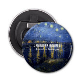 ファンゴッホスター絵を描リーナイトの名前の追加 栓抜き (正面)