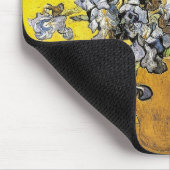 ファンゴッホスチルライフ花瓶アイリス(F678)ファインアート マウスパッド (コーナー)