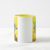 ファンゴッホスチルライフ花瓶アイリス(F678)ファインアート マグカップ (中央)