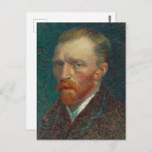 ファンゴッホセルフポートレイト絵画アート ポストカード (正面/裏面)