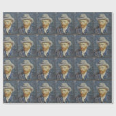 ファンゴッホセルフポートレ感じイグ絵画ハットの芸術 ラッピングペーパー (フラット)