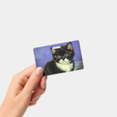 ファンゴッホタキシード子猫 バッジ (手持ち)