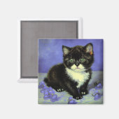 ファンゴッホタキシード子猫 マグネット (正面/裏面)