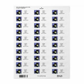 ファンゴッホタキシード子猫 ラベル (フルシート)