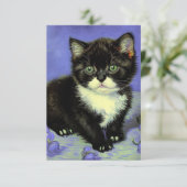 ファンゴッホタキシード子猫 出欠カード (スタンド正面)