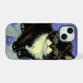 ファンゴッホタキシード子猫 iPhone 15ケース (裏面横)