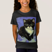 ファンゴッホタキシード子猫 Tシャツ (正面)