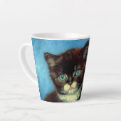 ファンゴッホタキシード猫 カフェラテマグ (左アングル)