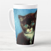ファンゴッホタキシード猫 カフェラテマグ (左アングル)