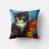 ファンゴッホタキシード猫 クッション (裏面)