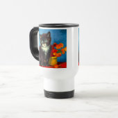 ファンゴッホタキシード猫 トラベルマグ (正面左)