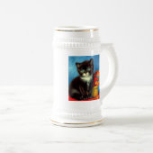 ファンゴッホタキシード猫 ビールジョッキ (正面右)
