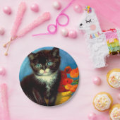 ファンゴッホタキシード猫 ペーパープレート (パーティー)