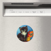 ファンゴッホタキシード猫 マグネット (インサイチュ (食洗機))