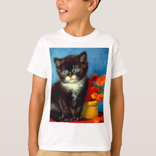 ファンゴッホタキシード猫 Tシャツ (正面)