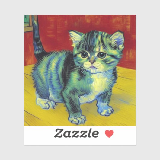 ファンゴッホタビーキャット シール (シート)