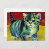 ファンゴッホタビーキャット ポストカード (正面/裏面)