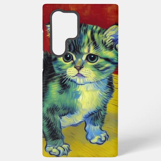 ファンゴッホタビーキャット SAMSUNG GALAXYケース (裏面)
