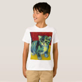 ファンゴッホタビーキャット Tシャツ (正面フル)