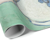 ファンゴッホパープルアイリス花瓶絵画フローラ ラッピングペーパー (ロールコーナー)