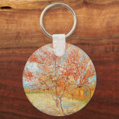ファンゴッホピンクピーチツリーインブロッサムキーチェーン キーホルダー (正面)