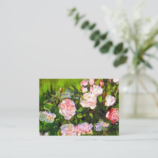 ファンゴッホピンクローズの静物詩 エンクロージャーカード (スタンド正面)