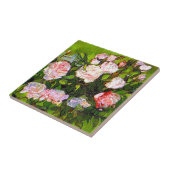 ファンゴッホピンクローズの静物詩 タイル (側面)