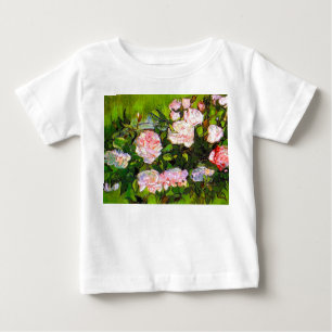 ファンゴッホピンクローズの静物詩 ベビーTシャツ