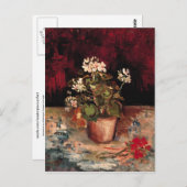 ファンゴッホファインアート植木鉢のゲラニウム ポストカード (正面/裏面)